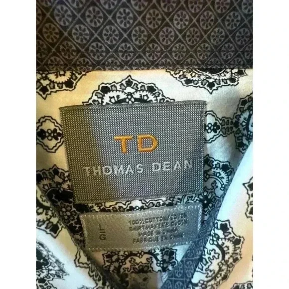 Thomas Dean Button Down Shirt Large - Picture 2 of 5